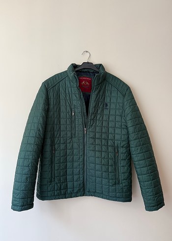 U.S Polo Assn. Yeşil Erkek Fermuarlı Günlük Mont