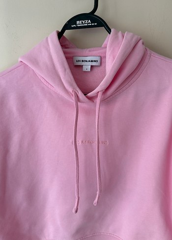 LES BENJAMINS Pembe Kapüşonlu Kadın Sweatshirt - Görsel 4