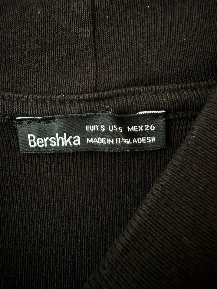 Bershka Kadın Siyah Yarım Balıkçı Crop Top - Görsel 5
