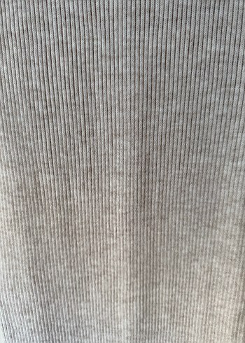 Bej Fitilli Uzun Kollu Triko Elbise - Görsel 7