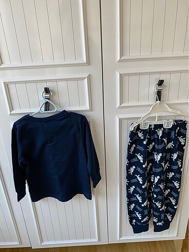 24-36 Ay Beden lacivert Renk LCW karanlıkta parlayan pijama takımı