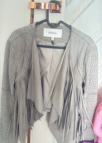 IPEKYOL Gri Süet ceket - Görsel 2