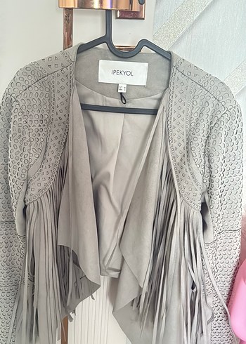 IPEKYOL Gri Süet ceket - Görsel 3