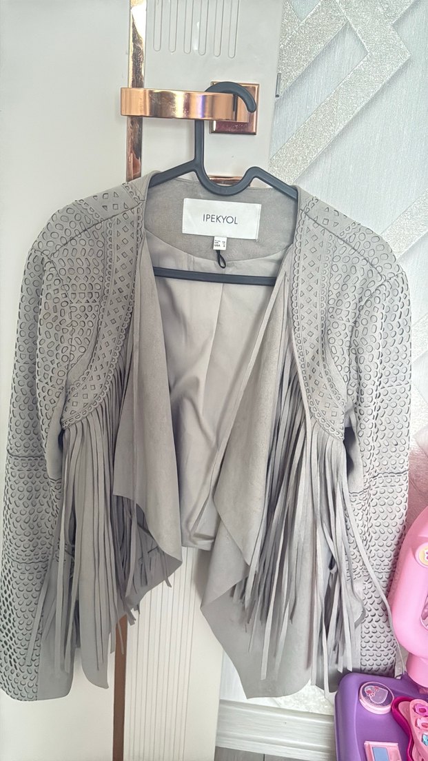 IPEKYOL Gri Süet ceket - Görsel 2
