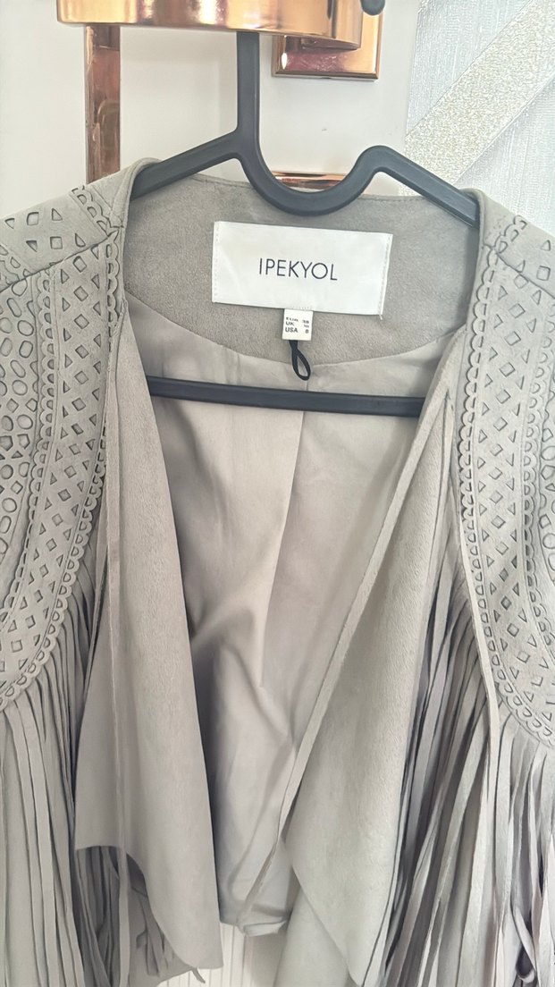 IPEKYOL Gri Süet ceket - Görsel 4