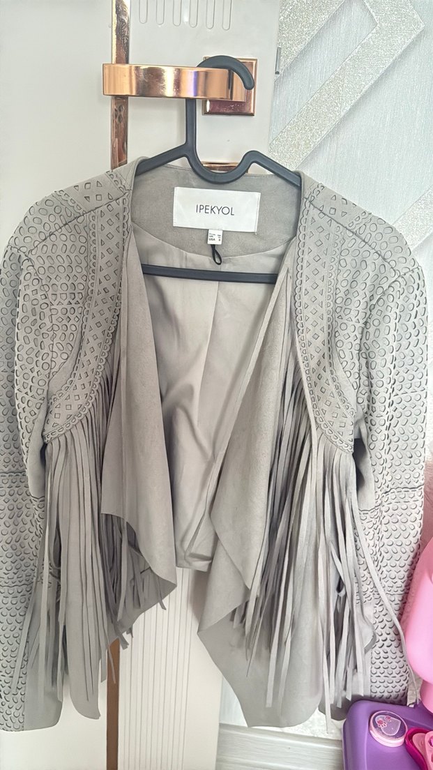 IPEKYOL Gri Süet ceket - Görsel 3