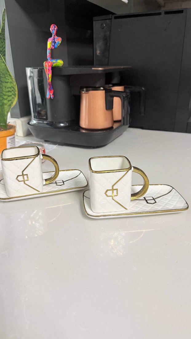 İkili Kare Fincan Seti - Görsel 2