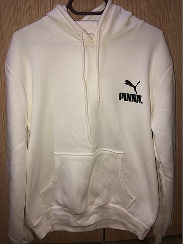 Sırt baskılı Puma kapüşonlu sweatshirt