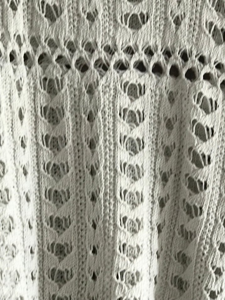 Beyaz Örgü Bohem Kadın Kazak - Görsel 5