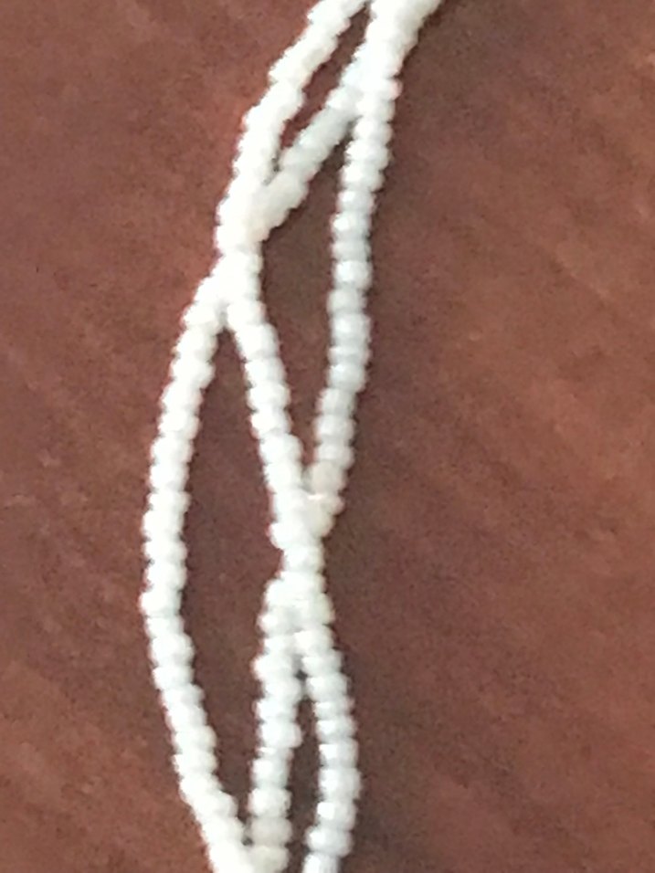 Uzun Beyaz Boncuklu Bohem Kolye - Görsel 4