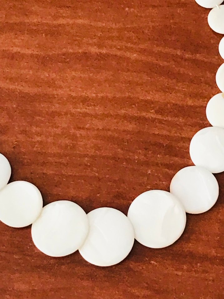 Beyaz Boncuklu Midi Bohem Kadın Kolye - Görsel 4