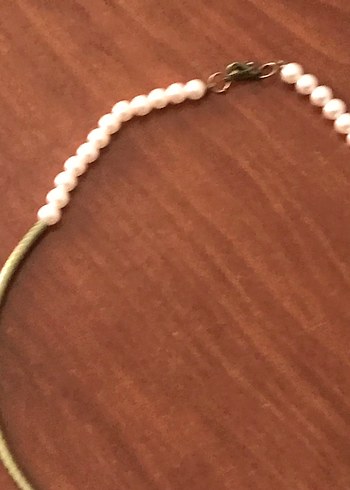 Beyaz Boncuklu Midi Kadın Kolye - Görsel 6