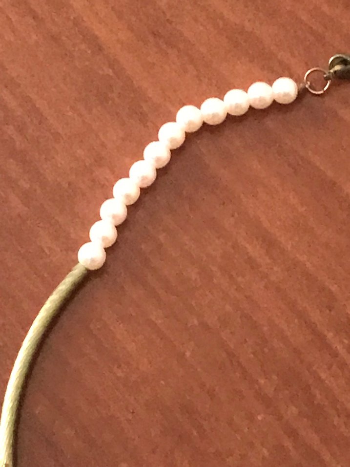 Beyaz Boncuklu Midi Kadın Kolye - Görsel 4