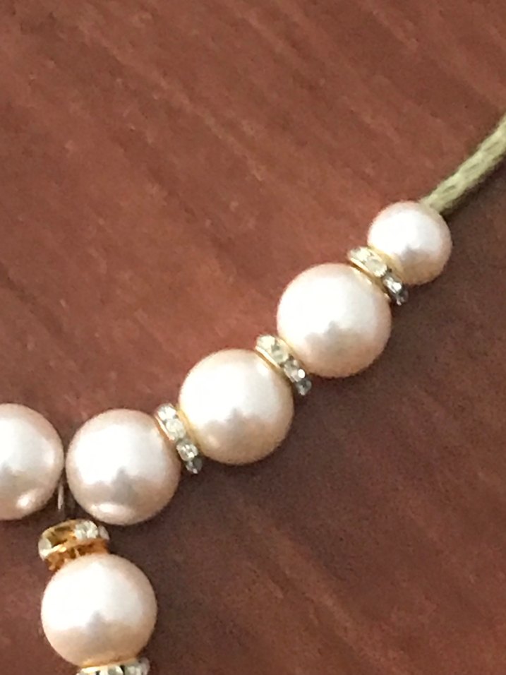 Beyaz Boncuklu Midi Kadın Kolye - Görsel 5