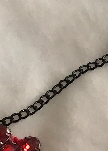 Uzun Kırmızı Gotik Boncuklu Kadın Kolye - Görsel 6