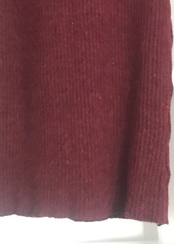 Bordo Kadın İnce Triko Kazak - Görsel 6