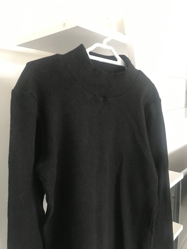 siyah triko kazak - Görsel 2