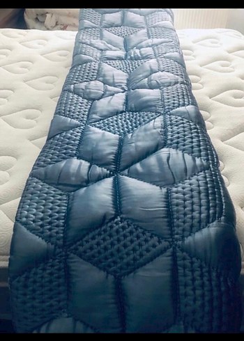 Mavi  saten pamuk yorgan - Görsel 2