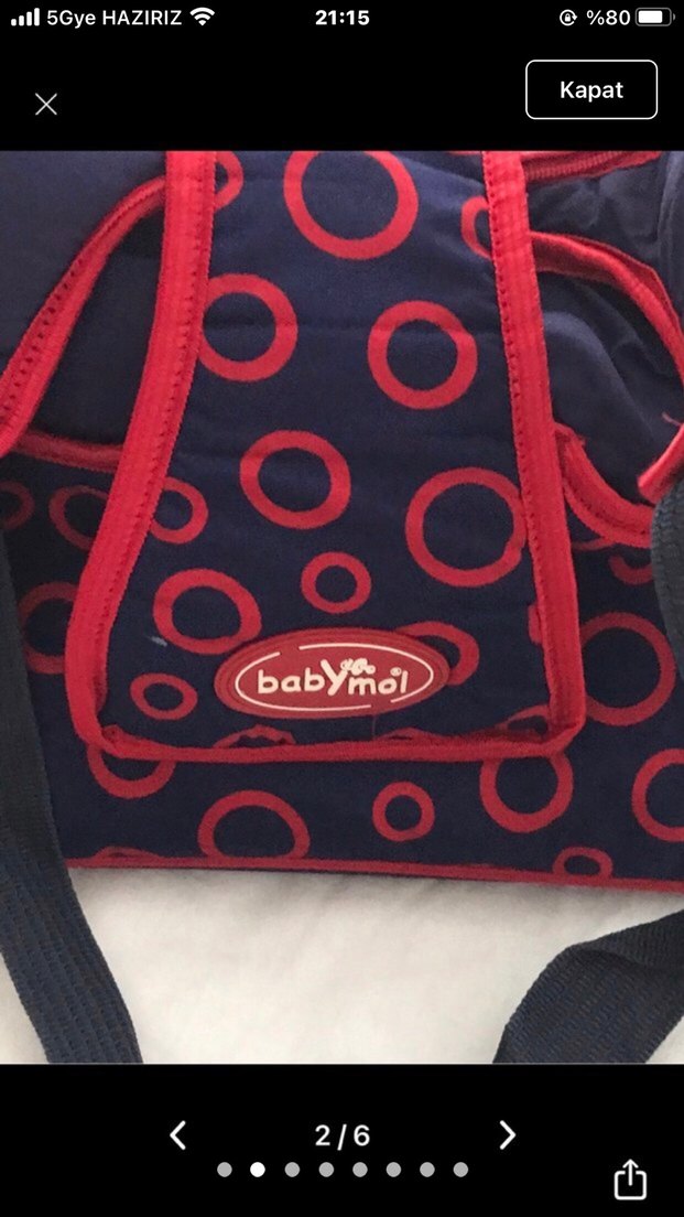 Kırmızı Baskılı Bebek bakım çantası - Görsel 5