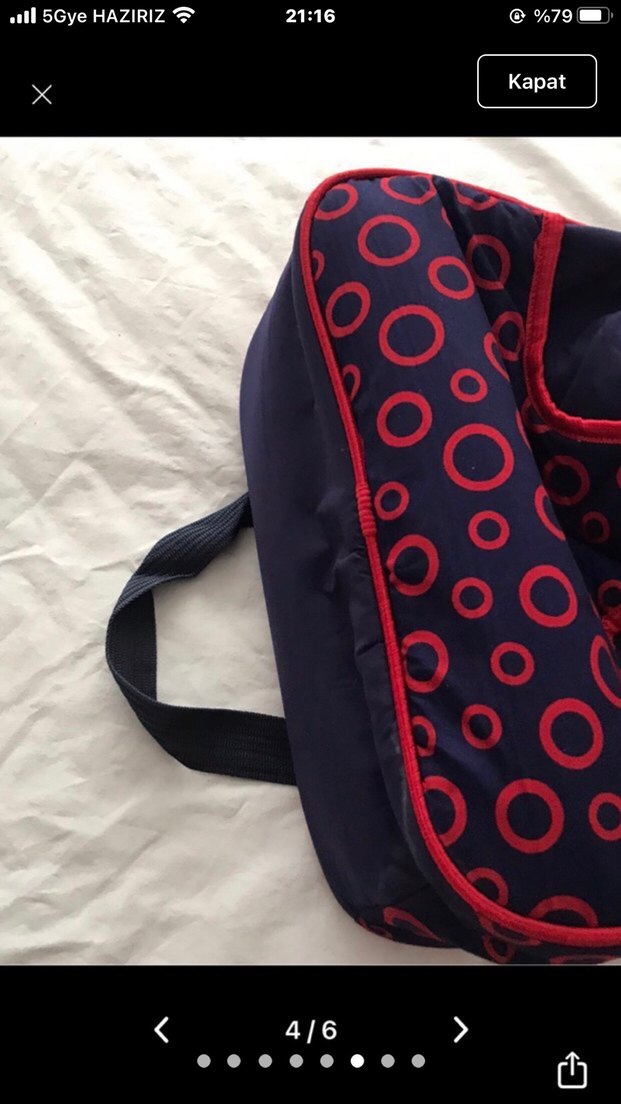 Kırmızı Baskılı Bebek bakım çantası - Görsel 2