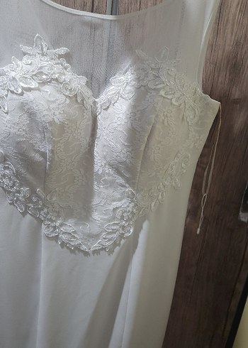 Modern Klasik V Yaka A Kesim Gelinlik - Görsel 8