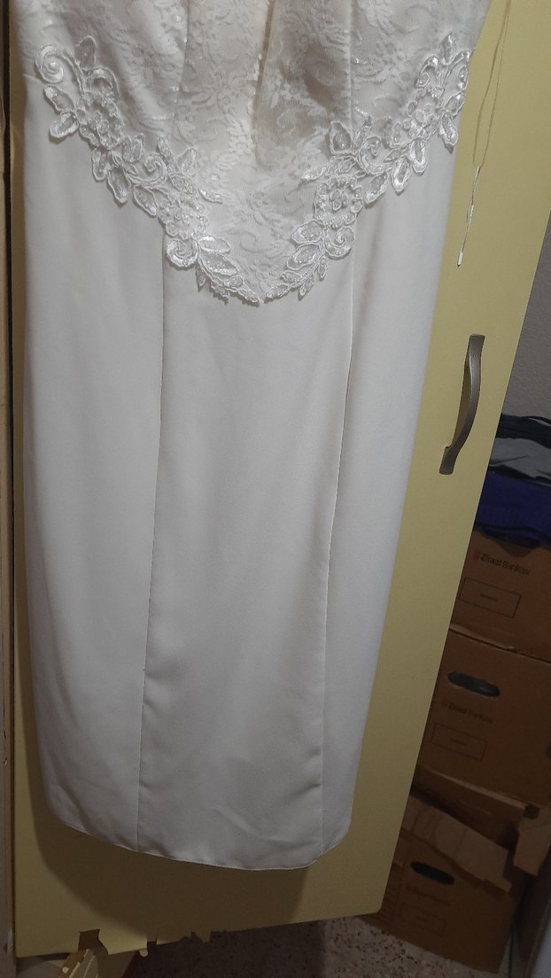 Modern Klasik V Yaka A Kesim Gelinlik - Görsel 2