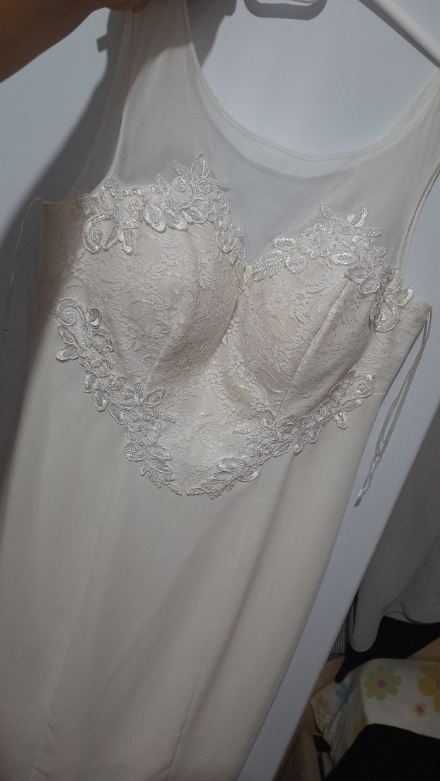 Modern Klasik V Yaka A Kesim Gelinlik - Görsel 5