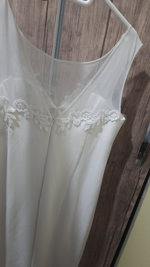 Modern Klasik V Yaka A Kesim Gelinlik - Görsel 4