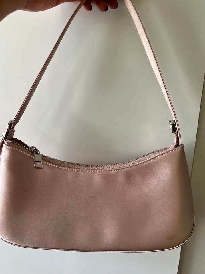 pudra pembesi Minimalist Kadın Omuz Çantası - Görsel 2