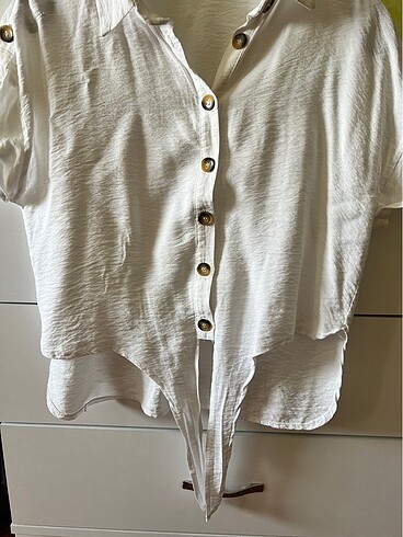 H&M Pamuklu efil efil yazlık gömlek