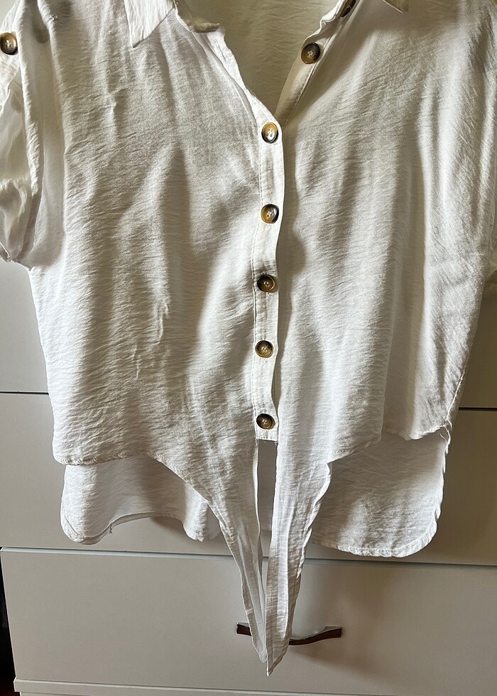 Pamuklu efil efil yazlık gömlek - Görsel 2