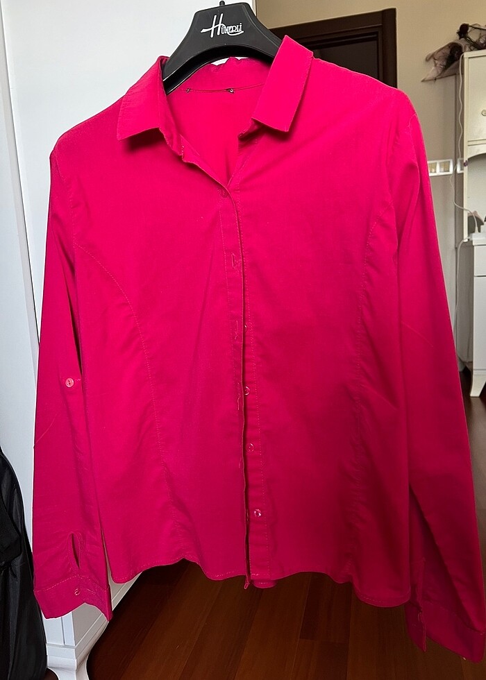 Mavi fuşya gömlek - Görsel 2