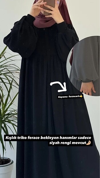 Kışlık triko ferace