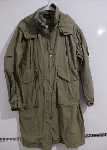 Kadın Haki Uzun Parka - Görsel 2