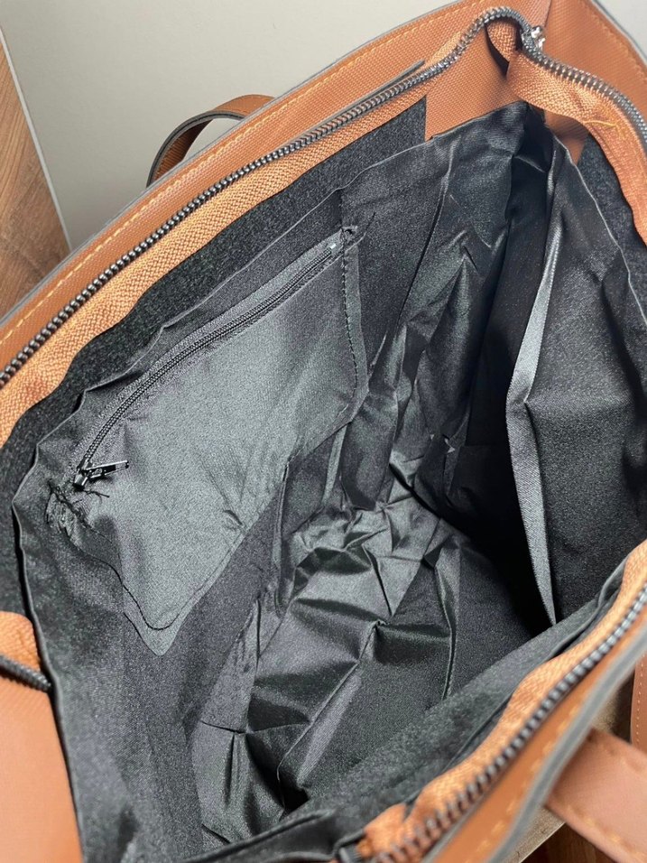 Kahverengi Deri Minimalist Kadın Çanta - Görsel 5