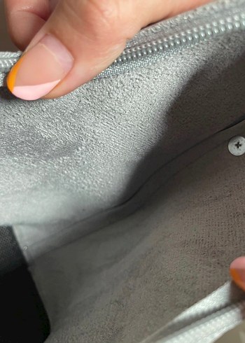 Gri Deri Modern Klasik Kadın Çanta - Görsel 6