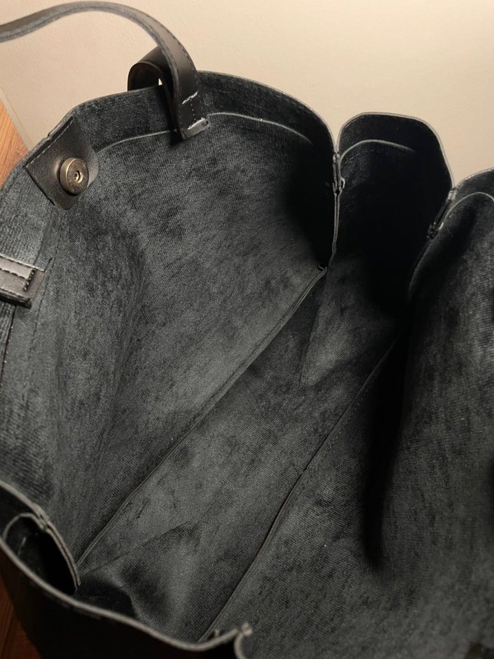 Siyah Deri Minimalist Kadın Çanta - Görsel 3