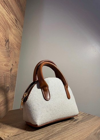 Krem Renk Mini El Çantası  Yüksek Kalite  Şık Tasarım - Görsel 6