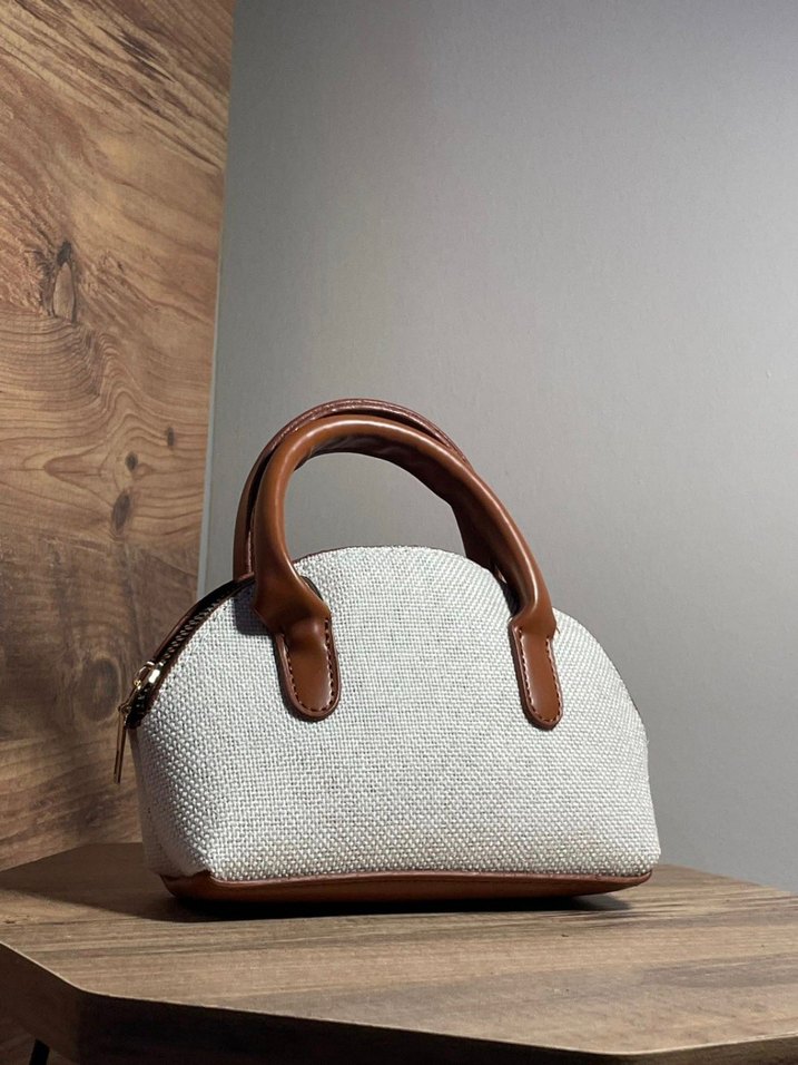 Krem Renk Mini El Çantası  Yüksek Kalite  Şık Tasarım - Görsel 2