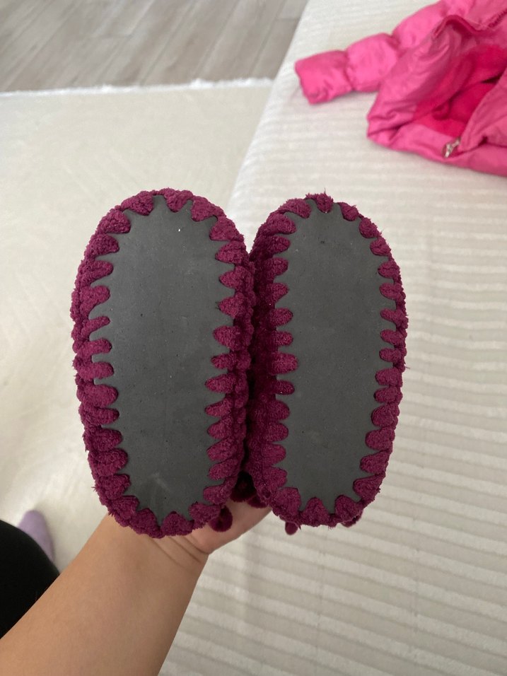 Mor Örgü Kız Çocuk Ev Terliği 20 21 num - Görsel 3
