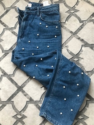 İncili Yüksek Bel Pantolon