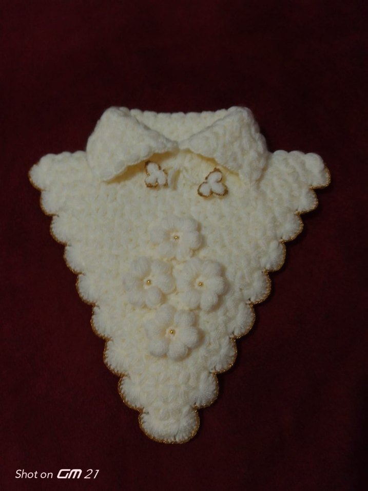 Nakışlı Beyaz Lif Seti - Görsel 4