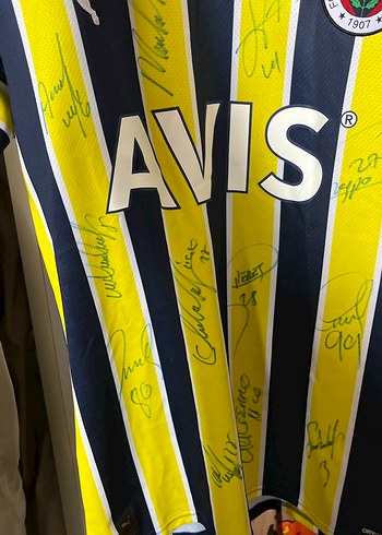 s Beden Fenerbahçe Erkek Sarı Çizgili Kısa Kollu Forma