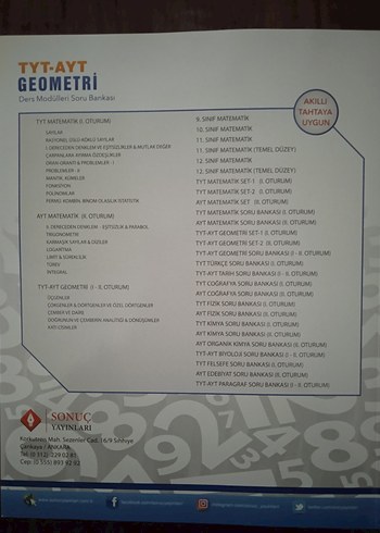 TYT AYT GEOMETRİ SORU BANKASI DM SERİSİ 3 ADET KİTAP - Görsel 8