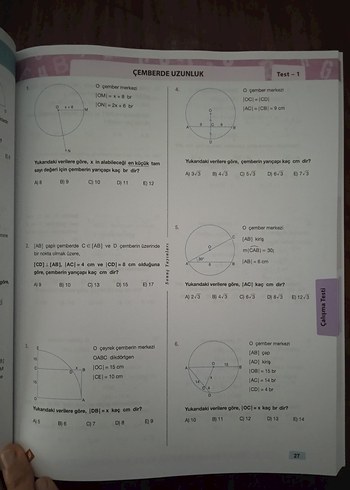 TYT AYT GEOMETRİ SORU BANKASI DM SERİSİ 3 ADET KİTAP - Görsel 6