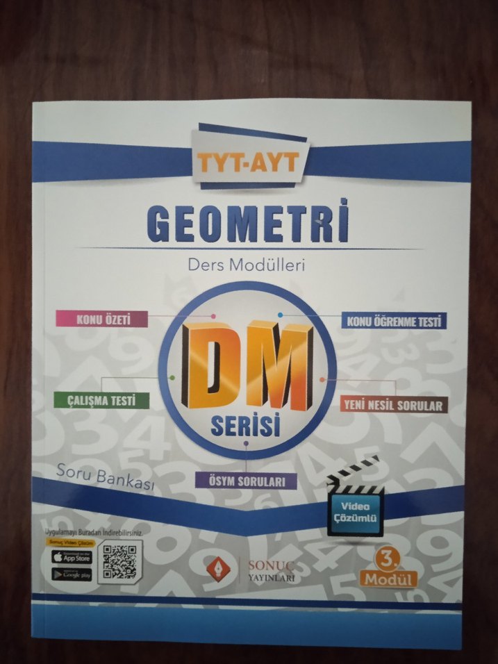TYT AYT GEOMETRİ SORU BANKASI DM SERİSİ 3 ADET KİTAP - Görsel 5