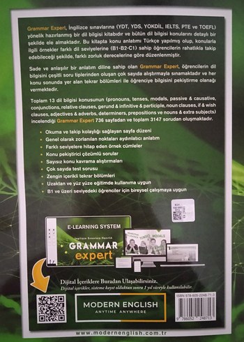 İngilizce Sınavlara Hazırlık Grammar Expert Kitap/GRAMMER KİTABI - Görsel 3