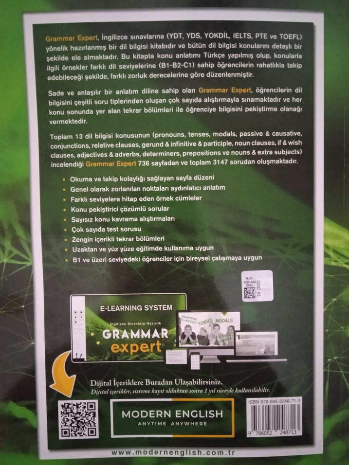 İngilizce Sınavlara Hazırlık Grammar Expert Kitap/GRAMMER KİTABI - Görsel 3