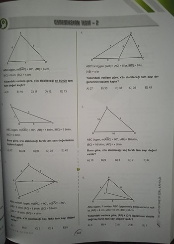 TYT-AYT Geometri Soru Bankası bilgi sarmal yayınları - Görsel 7