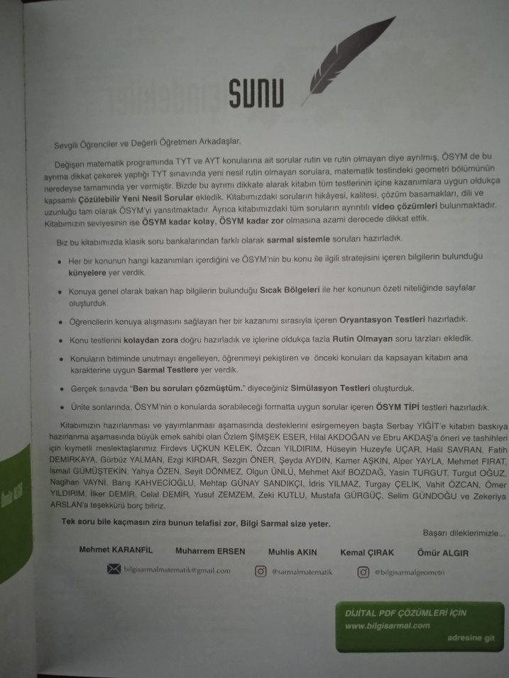 TYT-AYT Geometri Soru Bankası bilgi sarmal yayınları - Görsel 5